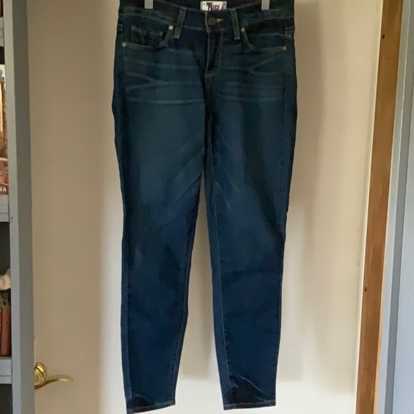 Paige Denim 'Verdugo Crop' Cropped Denim Jeans in a Dark Wash (26W X 26L) - Picture 1 of 11